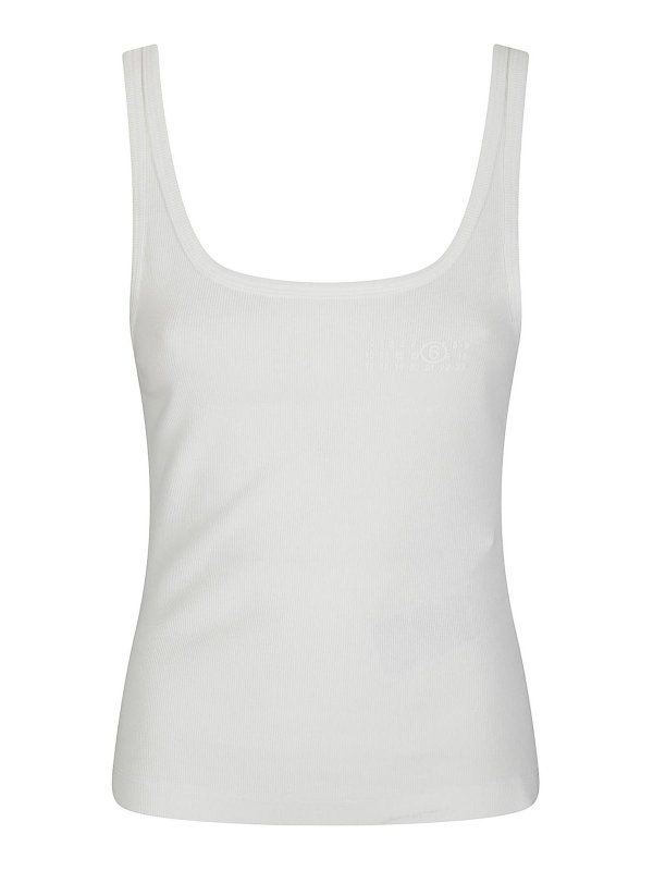 MM6 MAISON MARGIELA: Tops und Tank Tops - Top - Creme