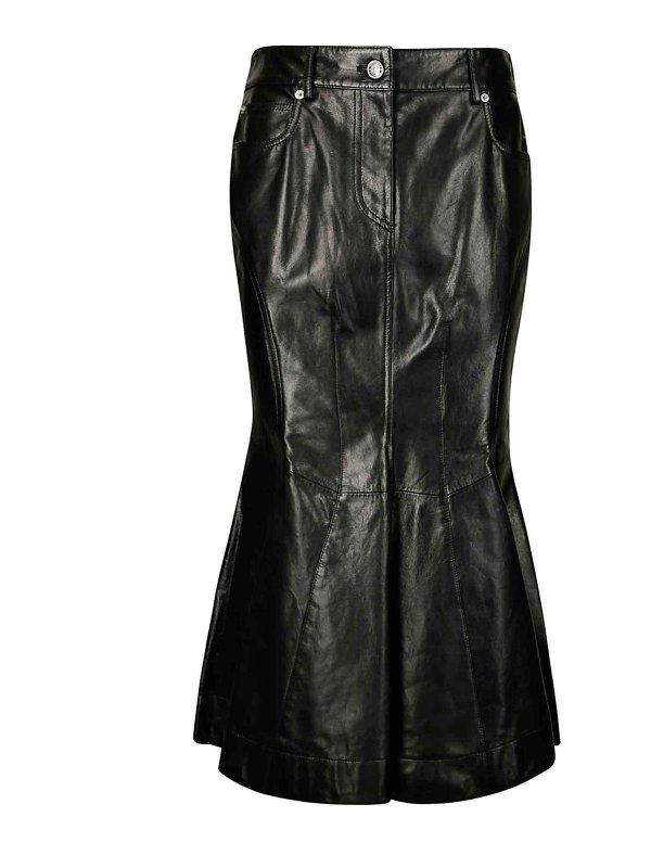 SPORTMAX: ニーレングススカート＆ミディ丈 - 膝丈/ミディスカート - 黒