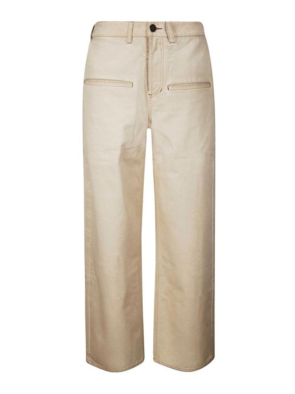 UMA WANG: Trousers Shorts - Straight cotton trousers