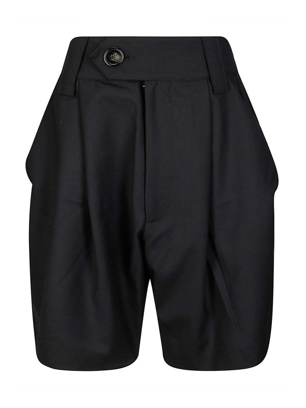 VAQUERA: Trousers Shorts - Shorts in high waist wool from the soft fit