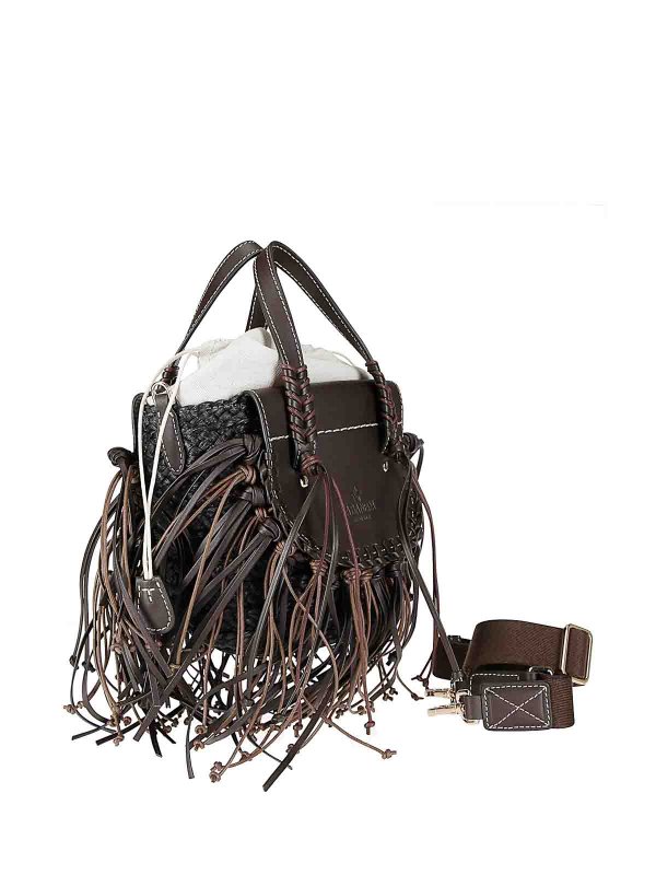 CUBA LAB: borse a tracolla online - Borsa a mano in rafia e