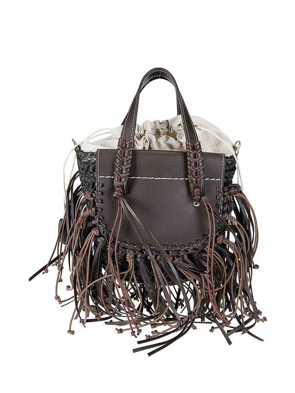 The Best Shops CUBA LAB: borse a tracolla - Borsa a mano in rafia e