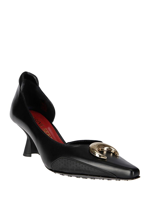 MARINE SERRE: court shoes online - Black brief-on shoe