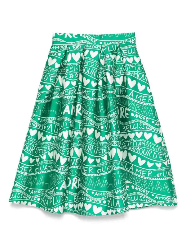 ALESSANDRO ENRIQUEZ: ニーレングススカート＆ミディ丈 online - 膝丈/ミディスカート - 緑