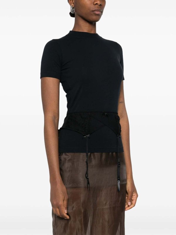 Tシャツ・カットソー BALENCIAGA 828869TNVB2 Shirts Lingerie t-shirt Balenciaga Lingerie T-Shirt - Black - Women | 828869TNVB21083