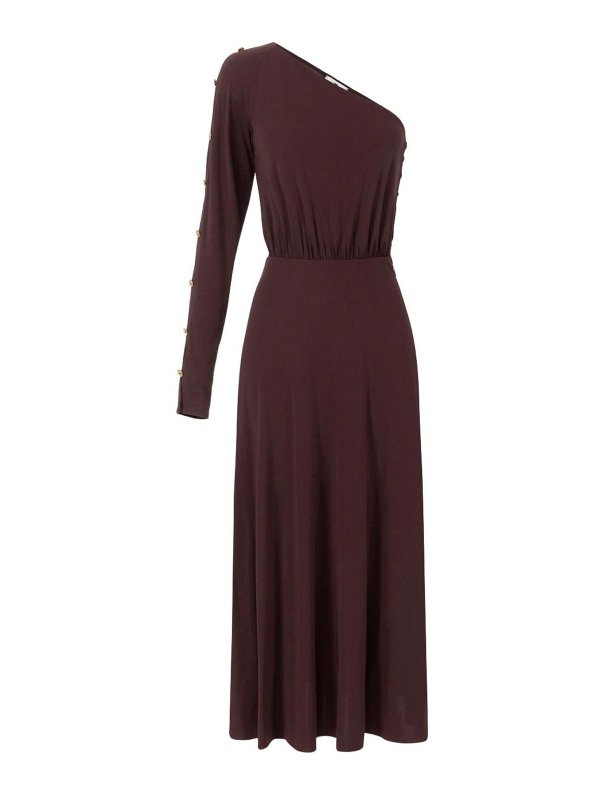 ELISABETTA FRANCHI: Maxikleider - Maxikleid - Braun