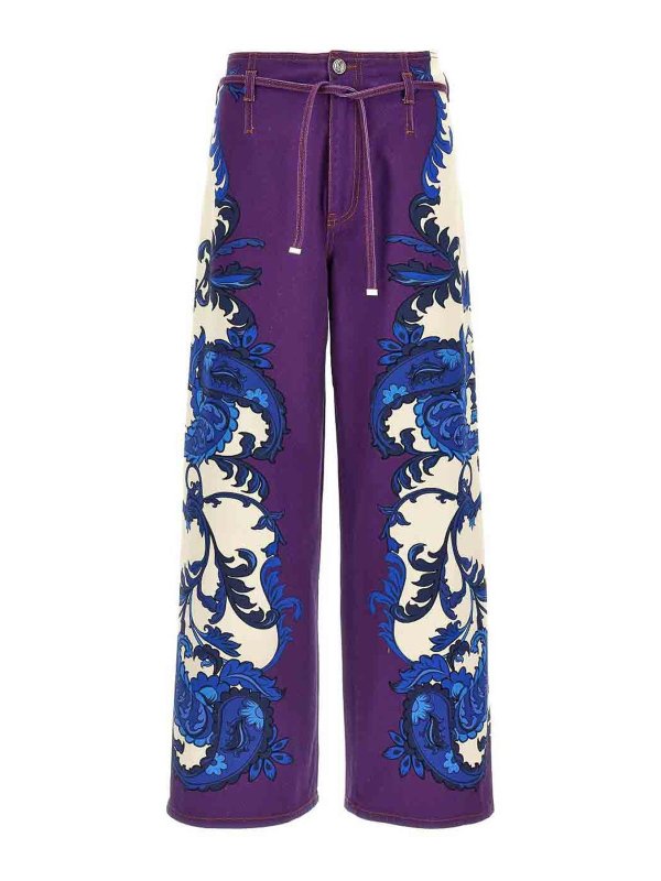 ETRO: Trousers Shorts - Paisley Print Trousers