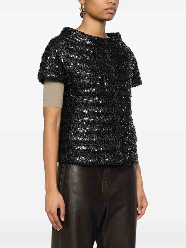 HERNO: blazers online - Sequinned Puffer Jacket
