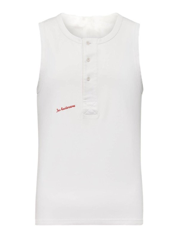 J.W. ANDERSON: Tops y camisetas sin mangas - Top - Blanco