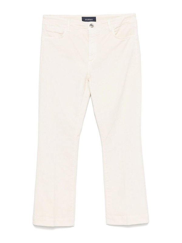 SPORTMAX: Bootcut - Bootcut Jeans - Beige
