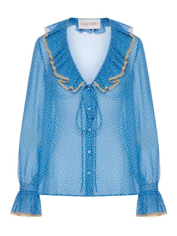 VALENTINO GARAVANI: Blusas - Blusa - Azul