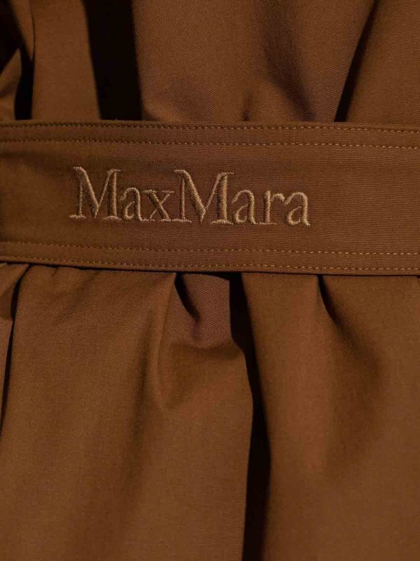 Max Mara: Knielange Kleider online - Knielanges Kleid - Braun