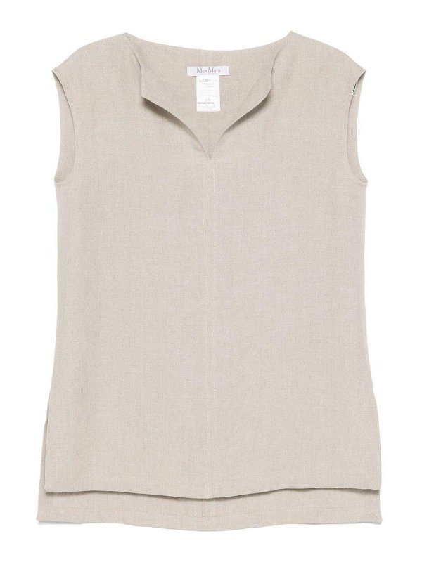 Max Mara: Tops und Tank Tops - Top - Beige