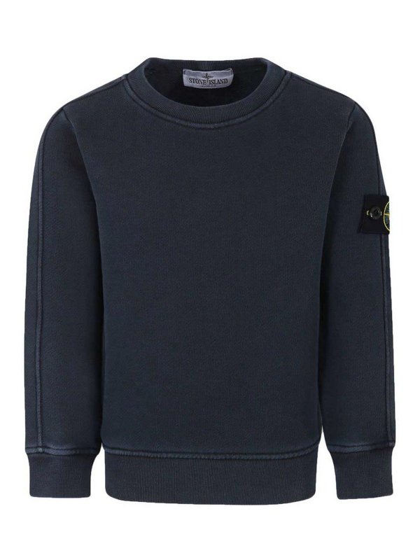 Stone Island Junior: Sudaderas y suéteres - Sudadera - Azul