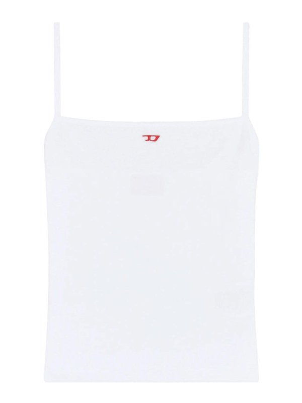 DIESEL: Tops y camisetas sin mangas - Top - Blanco