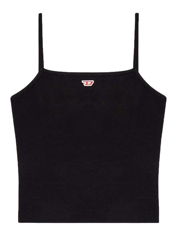 DIESEL: Tops y camisetas sin mangas - Top - Negro