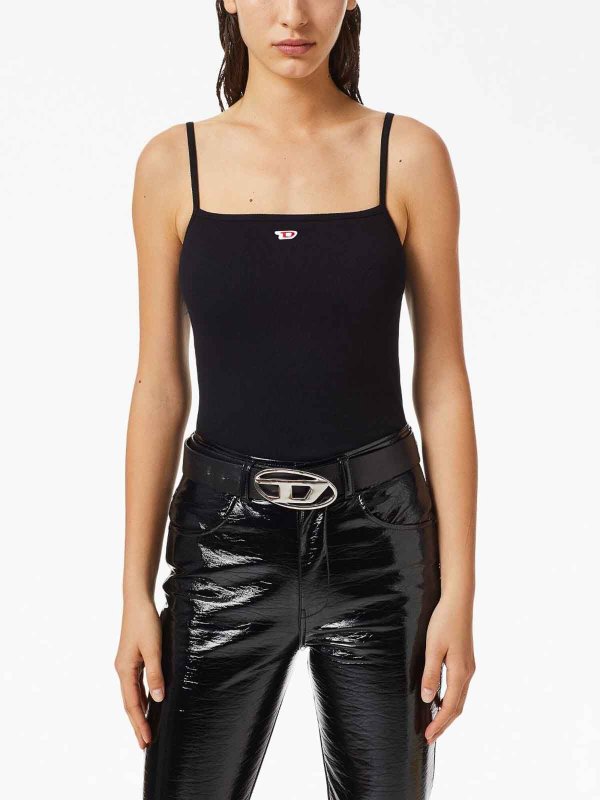 DIESEL: Tops y camisetas sin mangas online - Top - Negro