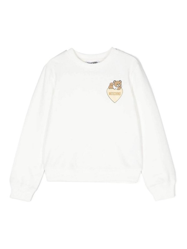 MOSCHINO: Pull col rond - Pull Col Rond - Gris Clair