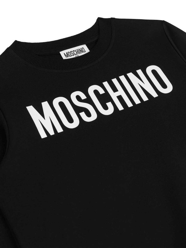 MOSCHINO: Strickpullover mit Rundhalsausschnitt online - Rundhalspullover - Schwarz