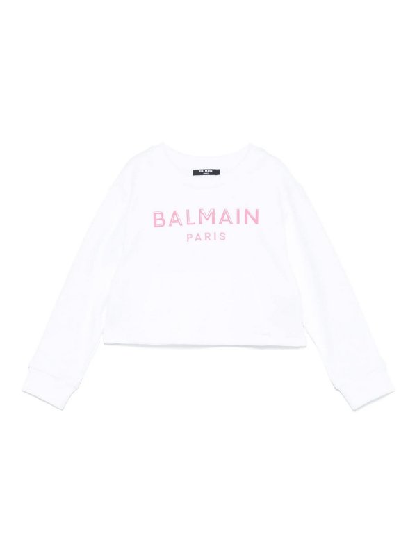 Balmain: Sweatshirts und Pullover - Sweatshirt - Hellblau