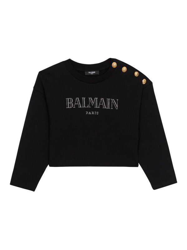 Balmain: スウェット＆セーター - スウェットシャツ/セーター - 黒