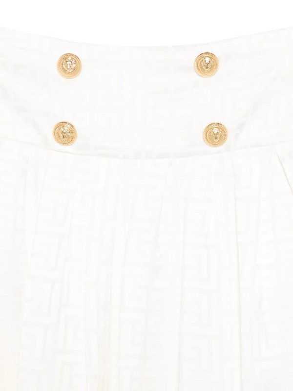 Balmain: Faldas media pierna y semilargas online - Falda Semilarga - Blanco