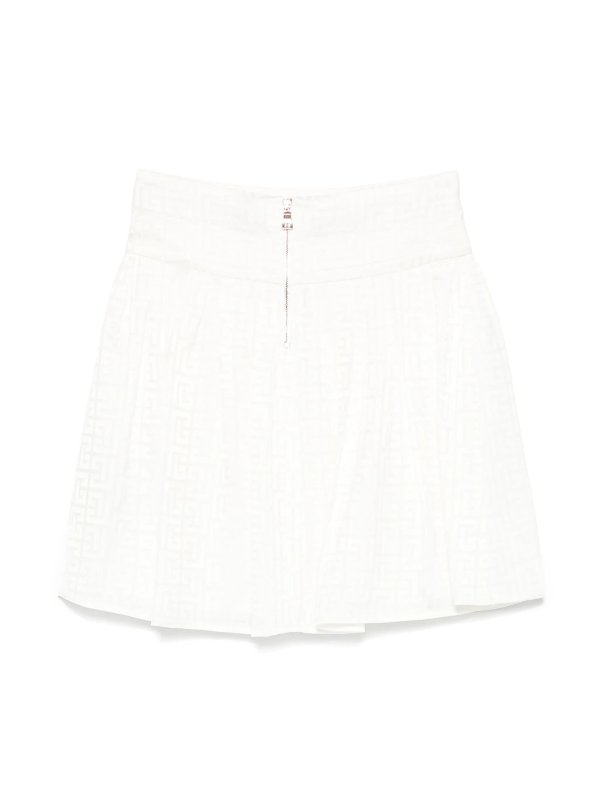 The Best Shops Balmain: Faldas media pierna y semilargas - Falda Semilarga - Blanco