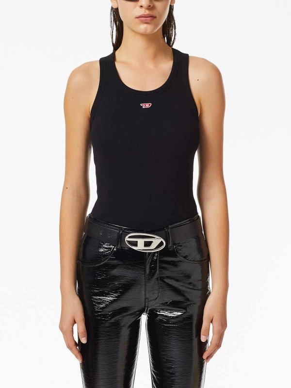 DIESEL: Tops y camisetas sin mangas online - Top - Negro