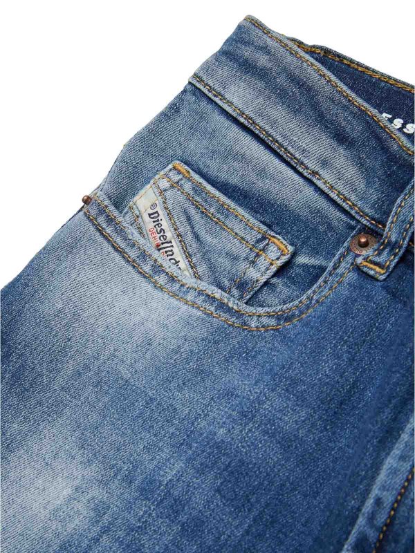 DIESEL: トラウザーショーツ online - ショートパンツ - ミディアムウォッシュ