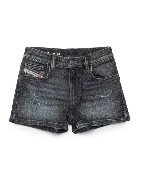 DIESEL: トラウザーショーツ - ショートパンツ - ミディアムウォッシュ