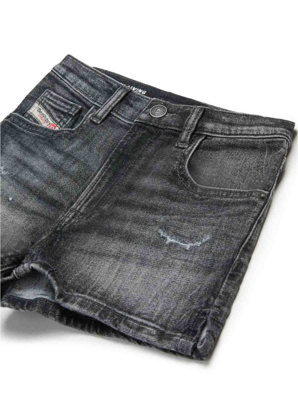 DIESEL: トラウザーショーツ online - ショートパンツ - ミディアムウォッシュ