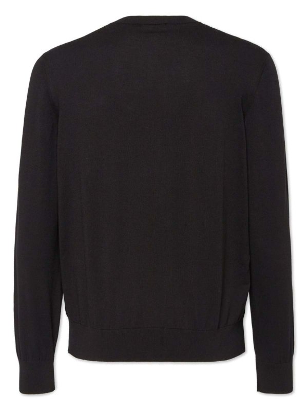 DSQUARED2: Strickpullover mit Rundhalsausschnitt online - Rundhalspullover - Schwarz