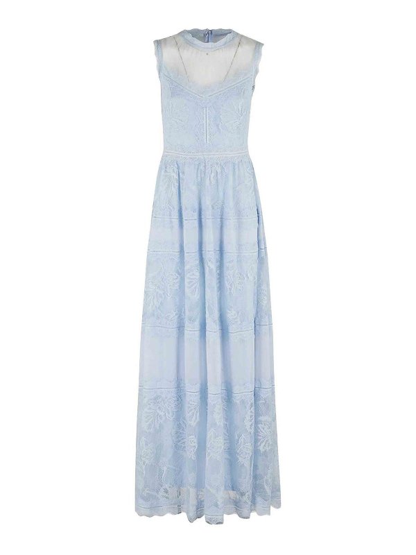 ERMANNO FIRENZE: ニーレングスドレス - 膝丈ドレス - ライトブルー