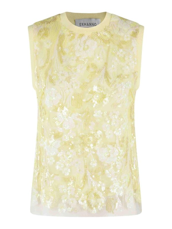 ERMANNO FIRENZE: トップス＆タンクトップ - トップ/タンクトップ - イエロー