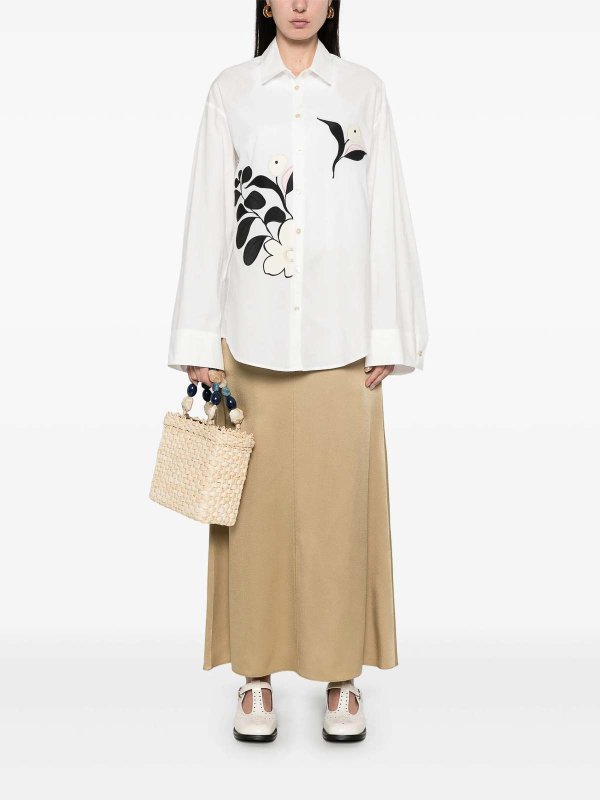 膝丈/ミディスカート - ベージュ shop online: FORTE FORTE