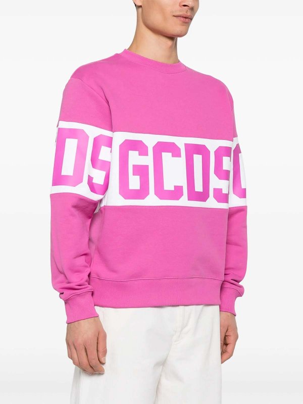 The Best Shops GCDS: Pull col rond - Pull Col Rond - Fuchsia