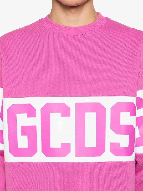GCDS buy online Pull Col Rond - Fuchsia