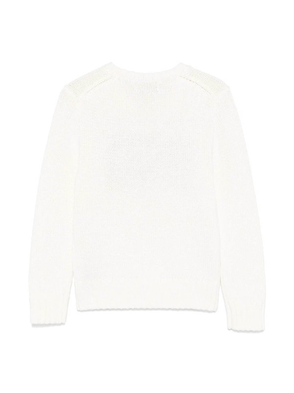RALPH LAUREN: Strickpullover mit Rundhalsausschnitt online - Rundhalspullover - Weiß