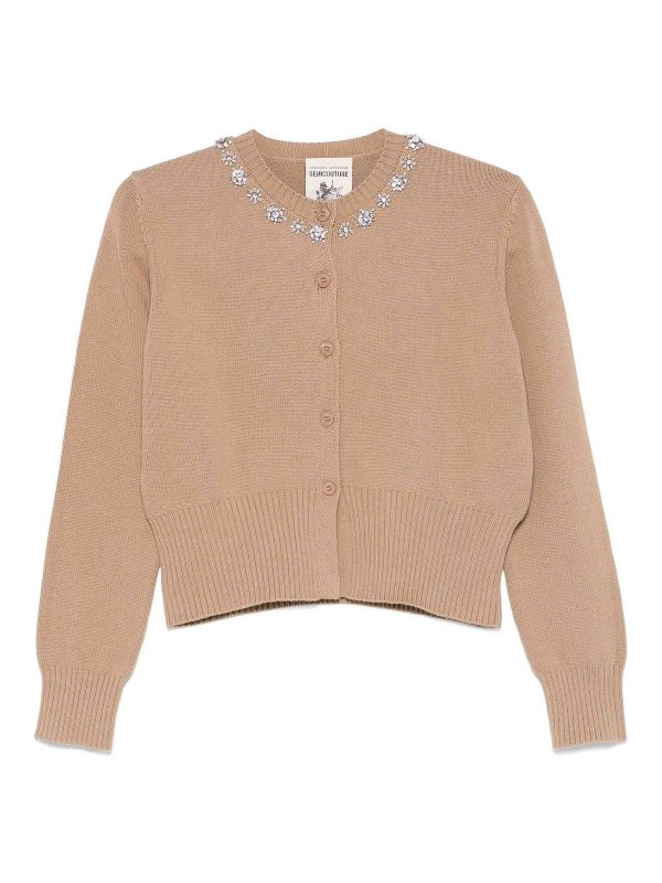 Semicouture: カーディガン - カーディガン - ヌードカラー