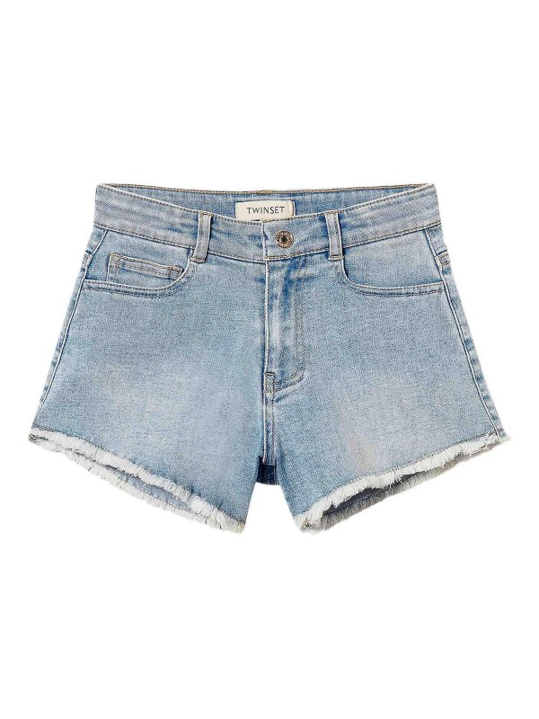 TWINSET: Shorts - Short - Clair Délavé