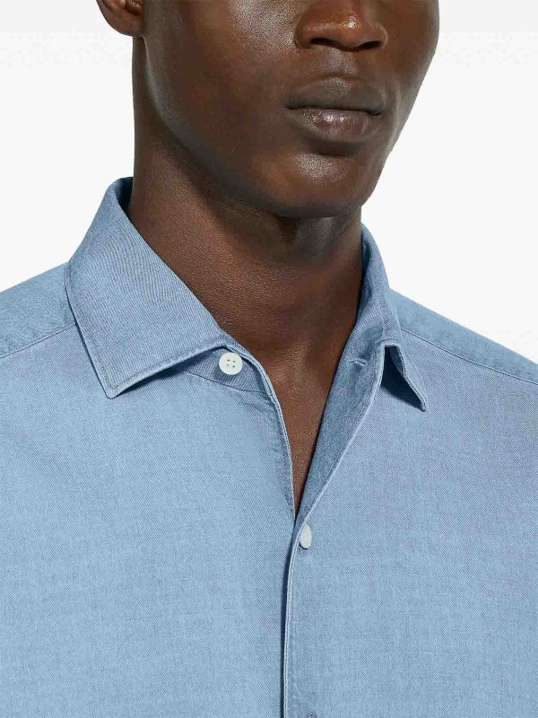 Hemd - Helles Jeansblau shop online: ZEGNA
