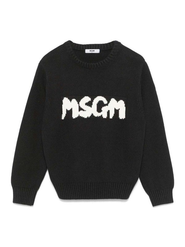 M.S.G.M. KIDS: Pull col rond - Pull Col Rond - Noir