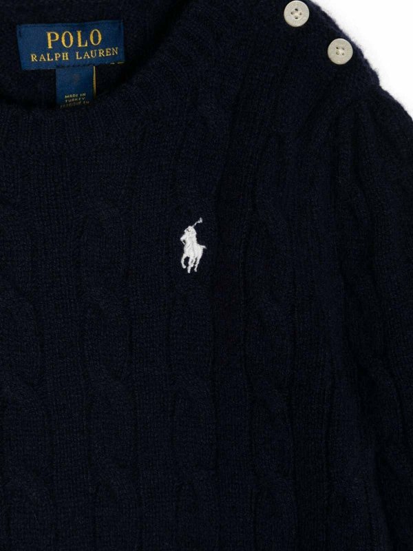 RALPH LAUREN: Strickpullover mit Rundhalsausschnitt online - Rundhalspullover - Dunkelblau