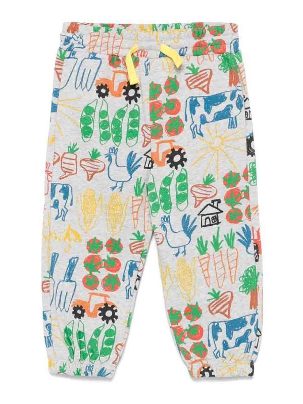 Stella McCartney Kids: Pantalones deportivos - Pantalones Deportivos - Gris Claro
