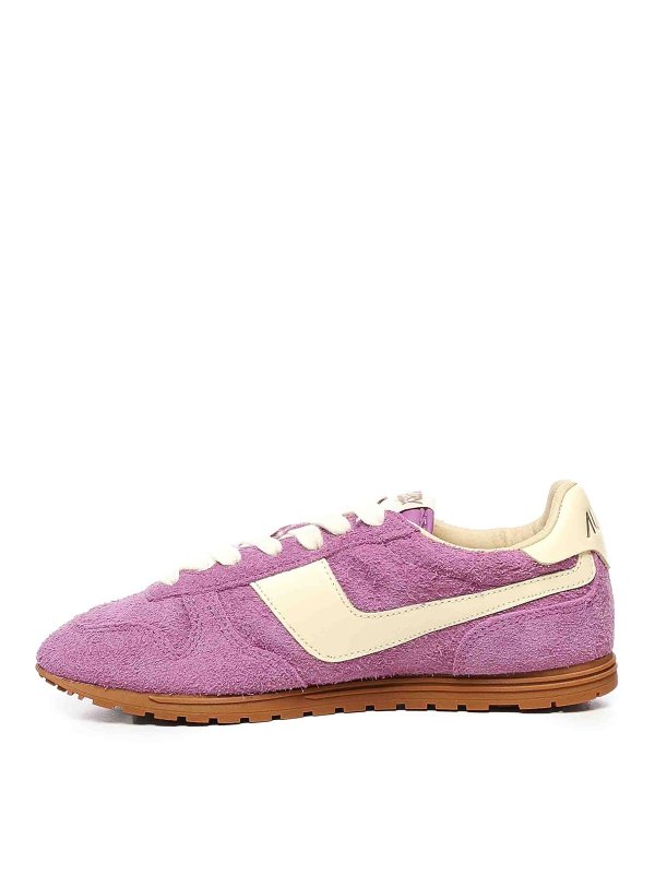 Windspin suede and leather trainers shop online: AUTRY