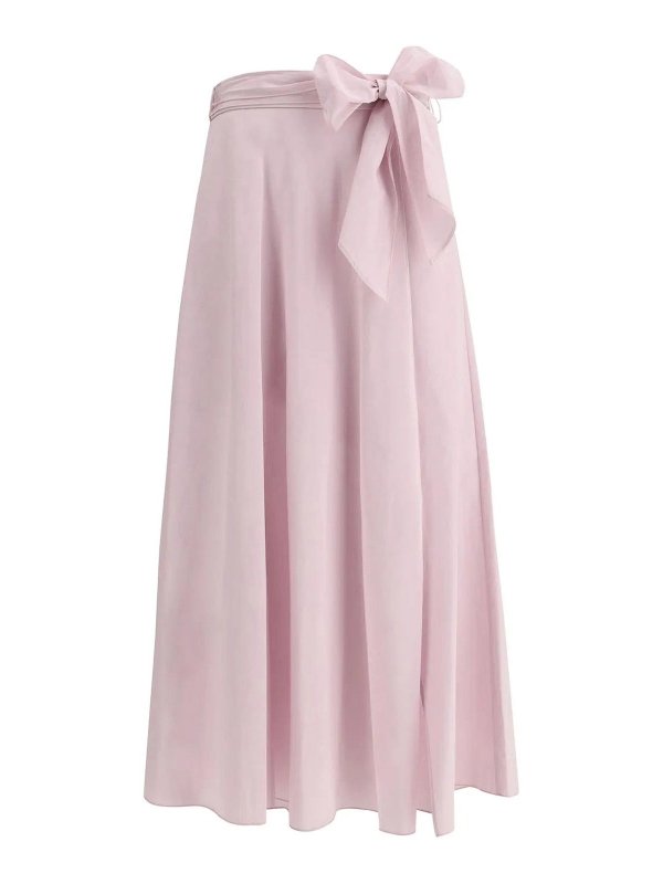 FORTE FORTE: ニーレングススカート＆ミディ丈 - 膝丈/ミディスカート - ピンク