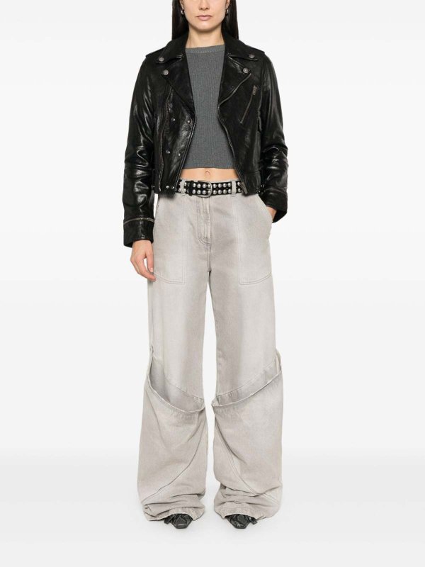 The Best Shops GOLDEN GOOSE: レザージャケット - レザージャケット - 黒