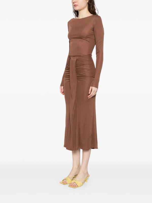 Draped midi dress shop online: STAUD