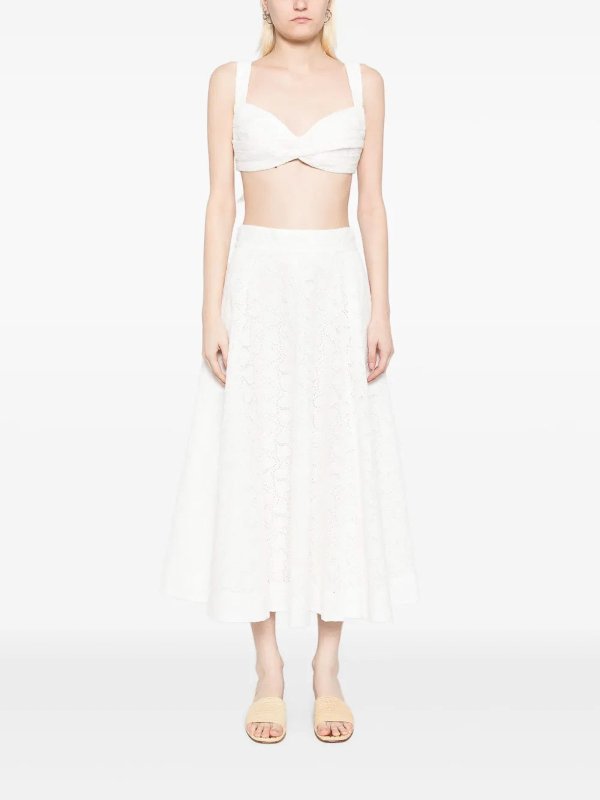 The Best Shops ZIMMERMANN: Knee length skirts & Midi - Midi Skirt embroidery