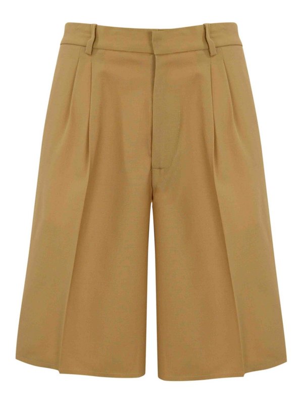 AMARANTO: pantaloni shorts - Bermuda Shorts con pieghe